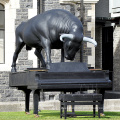 Life Size Metal Bronze Decorative Bull Statue Bullfighting Cattle Sculpture
